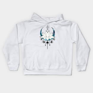 Lotus Flower Moon Kids Hoodie